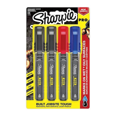Sharpie Sharpie PRO Assorted Fine Tip Permanent Marker 4 pk 2018324